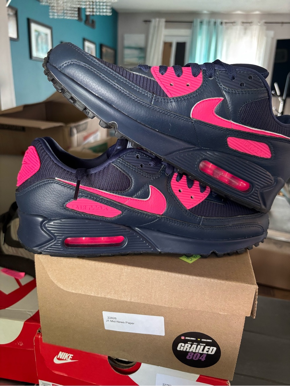 Nike Air Max in Navy and Hot Pink